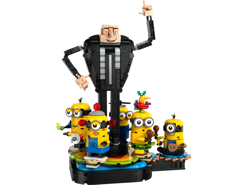 Brick-Built Gru and Minions