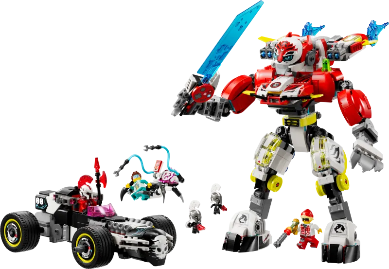 Cooper's Tiger Mech & Zero's Hot Rod Car