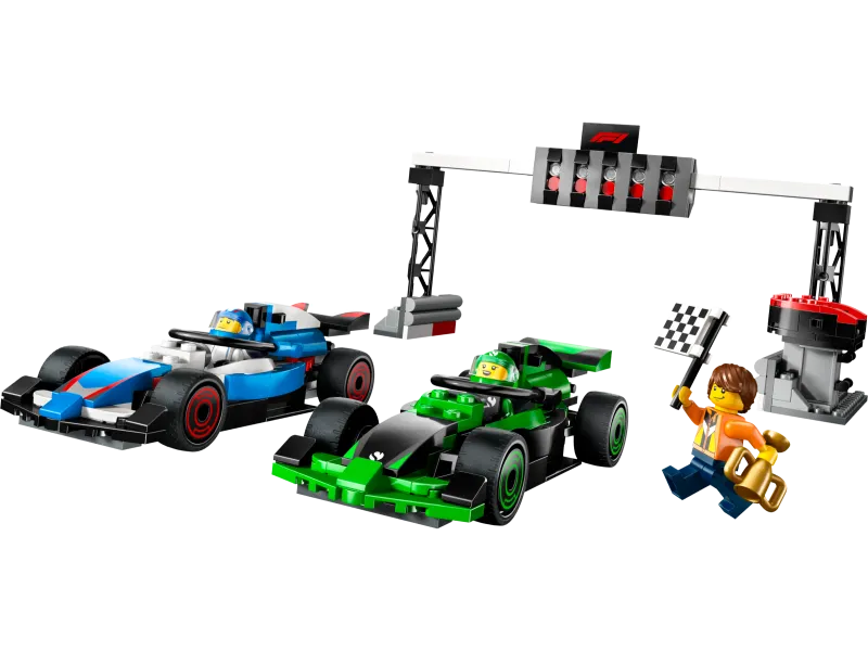 F1 Grid with VCARB & Sauber Race Cars