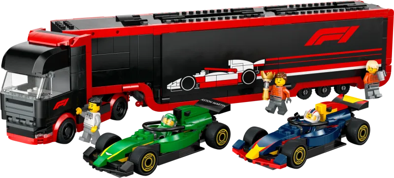 F1 Truck with RB20 & AMR24 F1 Cars