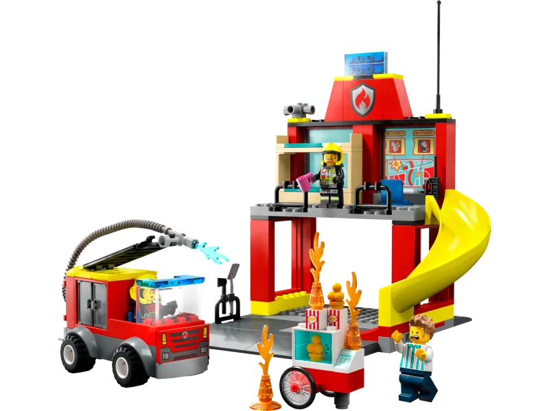 Fire Station and Fire Truck