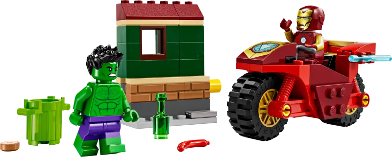 Iron Man with Bike and The Hulk