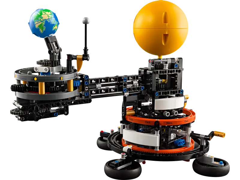 Planet Earth and Moon in Orbit