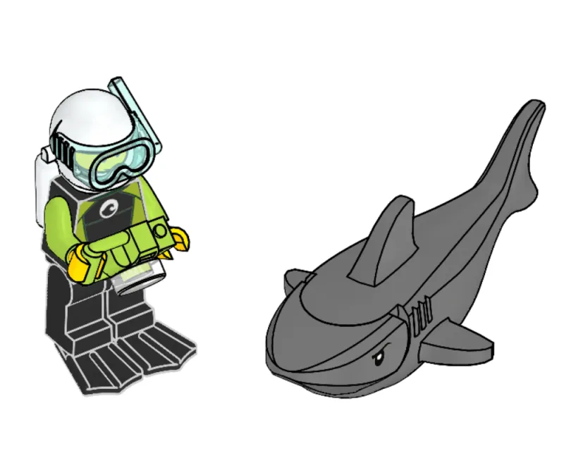 Scuba Diver and Shark