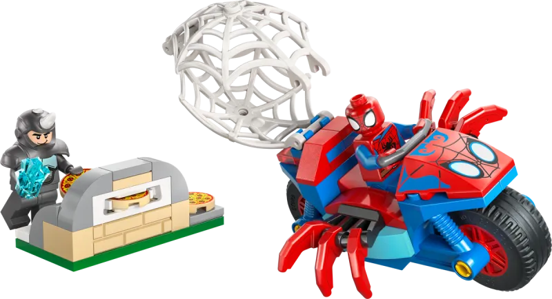 Spidey on his Motorcycle vs. Rhino