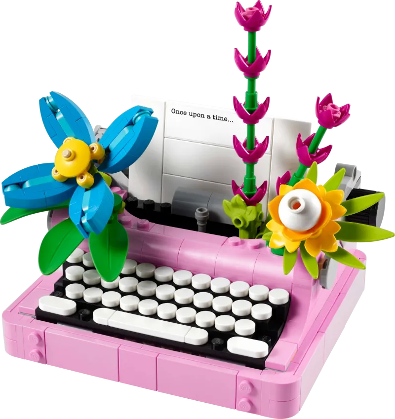 Typewriter with Flowers