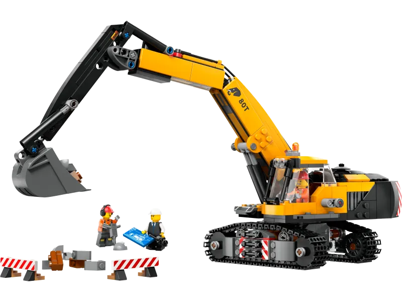 Yellow Construction Excavator